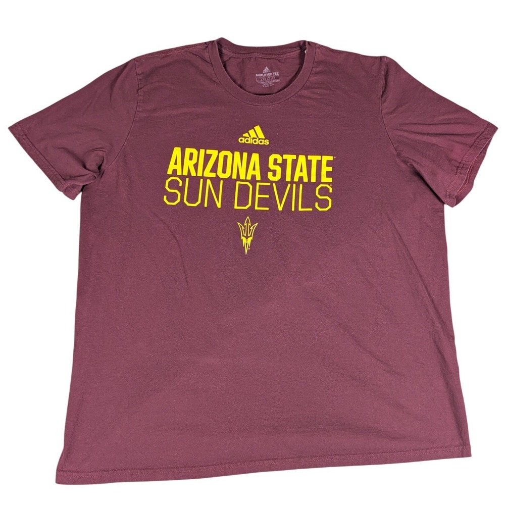 Adidas Arizona State Sun Devils Men 2XL Maroon Graphic Tee Excellent
